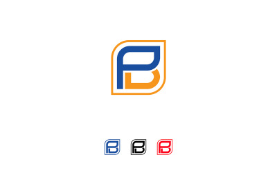 Modelo de negócios de design de logotipo de carta PB ou design de logotipo de carta PB