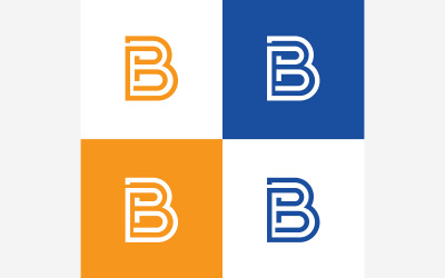 Plantilla de diseño de logotipo letra B