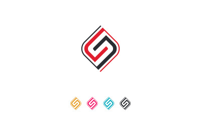 Plantilla vectorial de diseño de logotipo CS o plantilla empresarial de diseño de logotipo de letra S