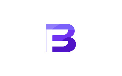Plantilla vectorial de diseño de logotipo de empresa de letra BF