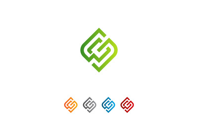 SC Harfi Logo Tasarım Vektör Şablonu veya CS Logo Tasarım İş Şablonu