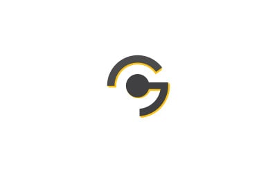 Vecteur de conception de logo de cercle de lettre G ou modèle de vecteur de conception de logo de GC