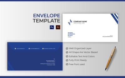 Wave Corporate Envelope Template