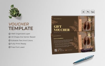 Yoga Gift Voucher Print Template