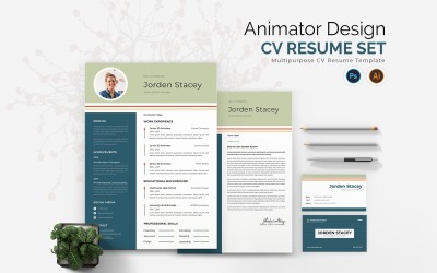 Animator Design CV Resume Set