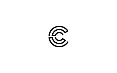 C Letter Logo Design of CC Business Logo Vector