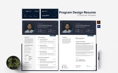 Conjunto de currículum vitae de diseño de programa