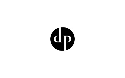 DP Letter Logo Design Szablon wektora lub PD Logo Design