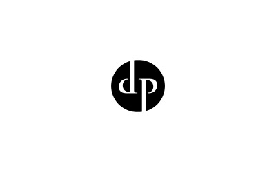 DP Letter Logo Design Vector Mall eller PD Logo Design