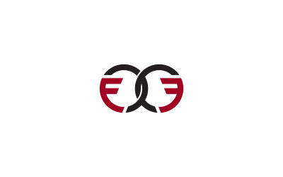 FF Logo Design Vector Template lub F &amp;amp; F Letter Logo Design Business Template