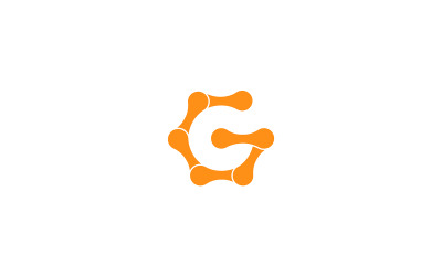 Litera G w kształcie koła zębatego Logo Design Vector Template lub GC Logo Design