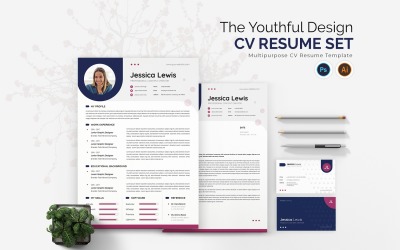 Mladistvý design CV Resume Set