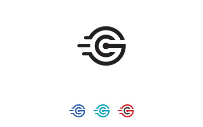 Шаблон вектора дизайна логотипа GC или дизайн логотипа CG