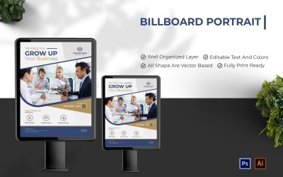 Business Grow Up Services Billboard Portrait