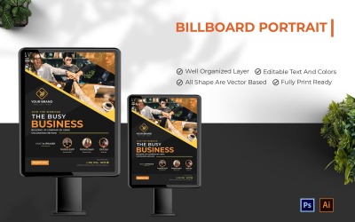 Busy Business Billboard Portrait