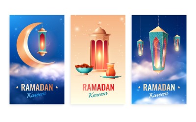 Carte realistiche del Ramadan 210430902 Illustrazione vettoriale Concept