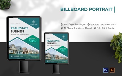 DGreen Real Estate Business Billboard porträtt