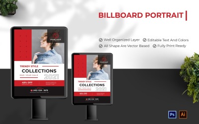End Year Sale Minimal Billboard Portrait
