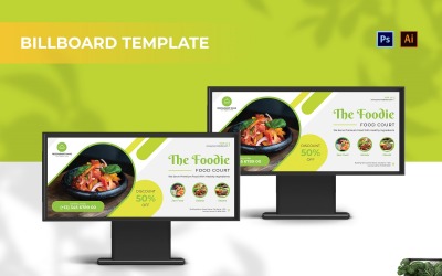 Foodie Food Court Billboard Landscape