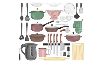 Kitchen Color Set 210370524 Vector Illustration Concept