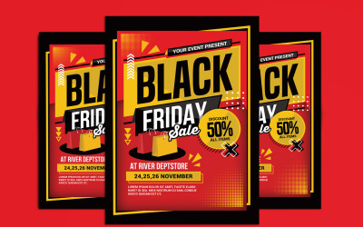 Manifesto del volantino di vendita del Black Friday