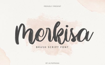 Merkisa - 笔刷脚本字体
