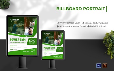 Power Gym Billboard Portrait