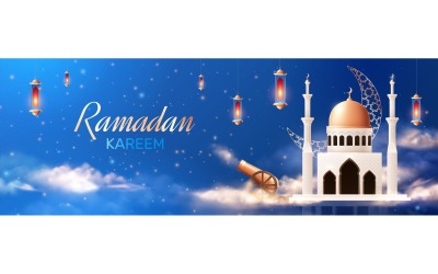 Ramadan Realistic Composition 210430903 Conceito de ilustração vetorial