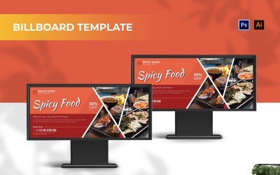 Spicy Food Billboard Landscape
