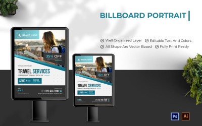 Travel Services Billboard Portrait
