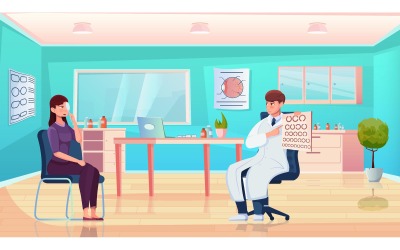Vision Test Table Flat 210351102 Vector Illustration Concept