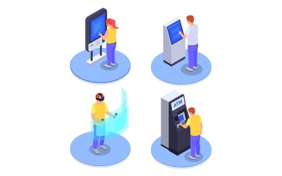 People Using Interfaces Isometric 210220144 Vector Illustration Concept