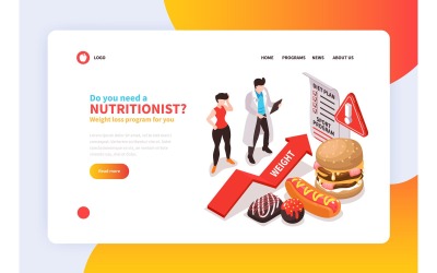 Isometric Dietician Nutritionist Concept Banner 200312114 Vector Illustration Concept