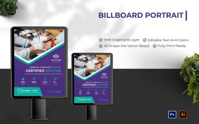 Medical Checkup Services Billboard Portrait