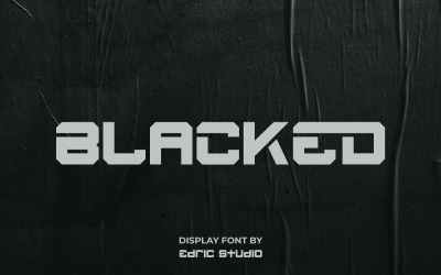 Blacked Futuristic Sans Serif Font