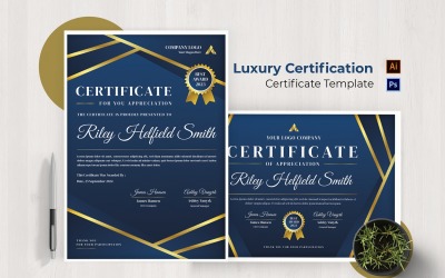 Certificado de certificación de lujo