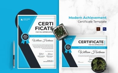 Certificado de logros modernos