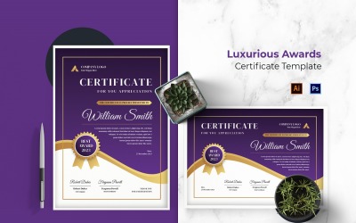 Certificado de Prêmios de Luxo