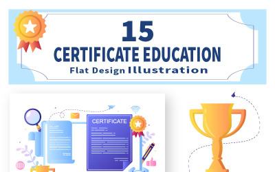 15 Certifikatdokumentillustration