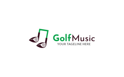 Golf musik logotyp designmall