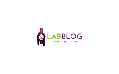 Modèle de conception de logo de blog de laboratoire