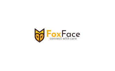 Fox Face Logo Tasarım Şablonu