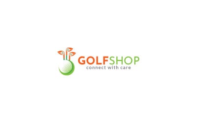 Modèle de conception de logo de magasin de golf