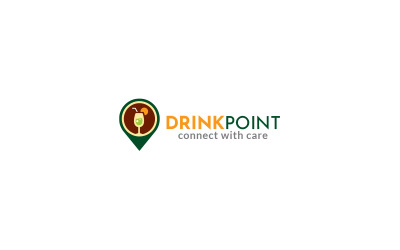 Modello di progettazione del logo del punto di bevande