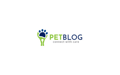 Modelo de design de logotipo de blog para animais de estimação