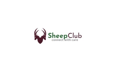 Modelo de design de logotipo do Sheep Club