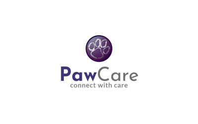 Paw Care Logo ontwerpsjabloon