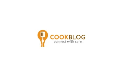 Plantilla de diseño de logotipo de blog de cocinero