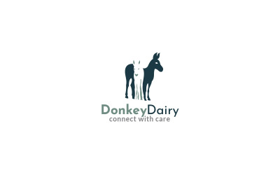 Plantilla de diseño de logotipo Donkey Dairy