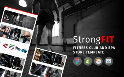 StrongFit - Fitness Club Shopify-tema för skönhetsspasalong och hälsocenter